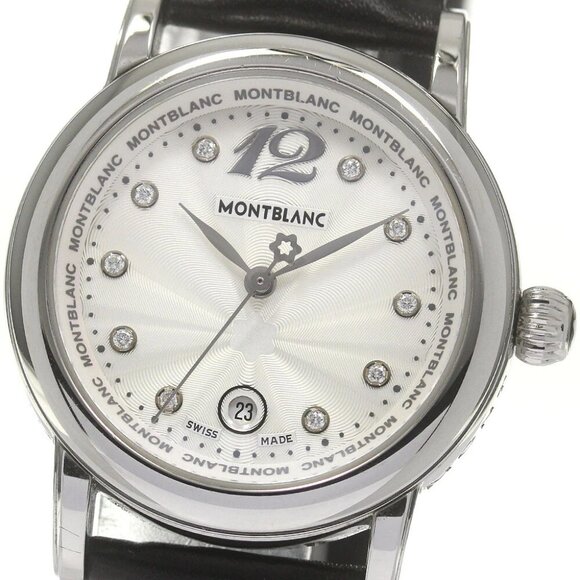 MONTBLANC Meisterstic 7079 10P diamond Silver Dial Quartz Ladies Watch